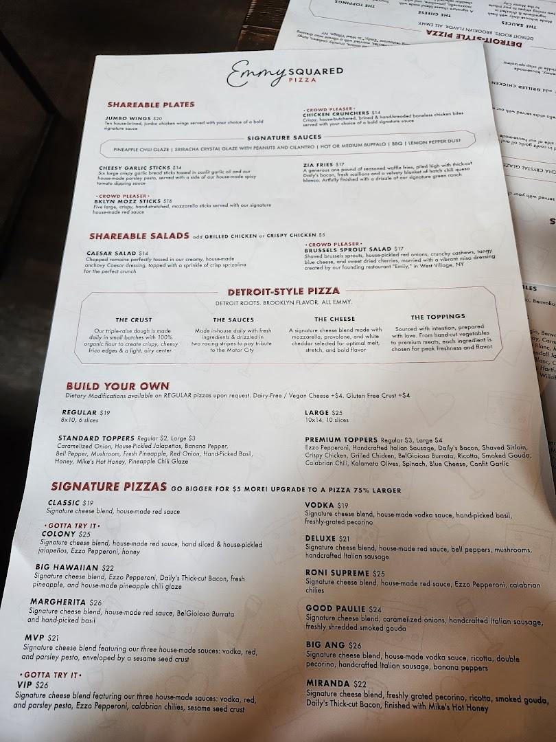 Emmy Squared Pizza: Midtown West Menu image 2
